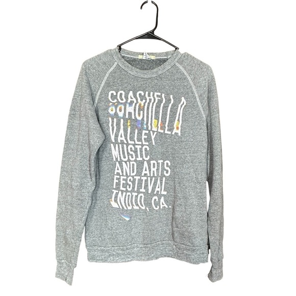 alternative earth Tops - Coachella Valley Music & Art Festival Crewneck Sweatshirt Small Grey